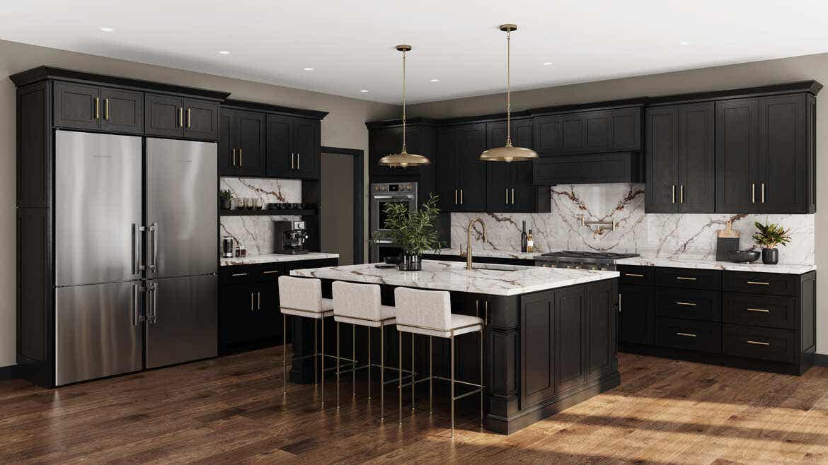 Craftsman Black Shaker kitchen