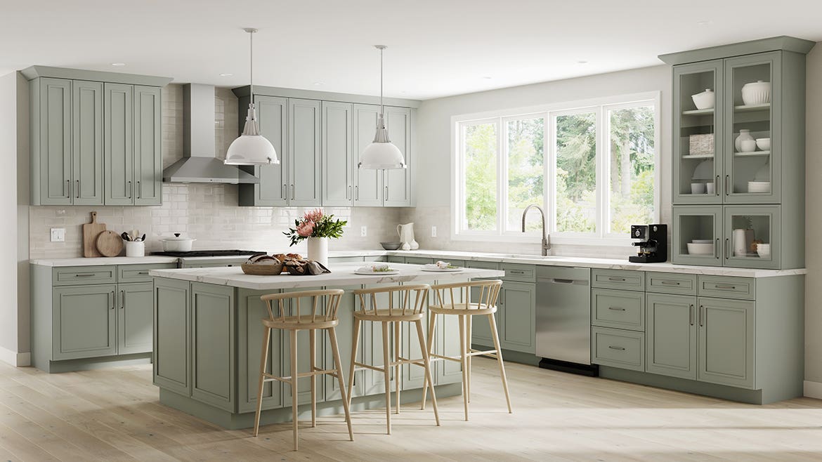 Lily Green Shaker kitchen