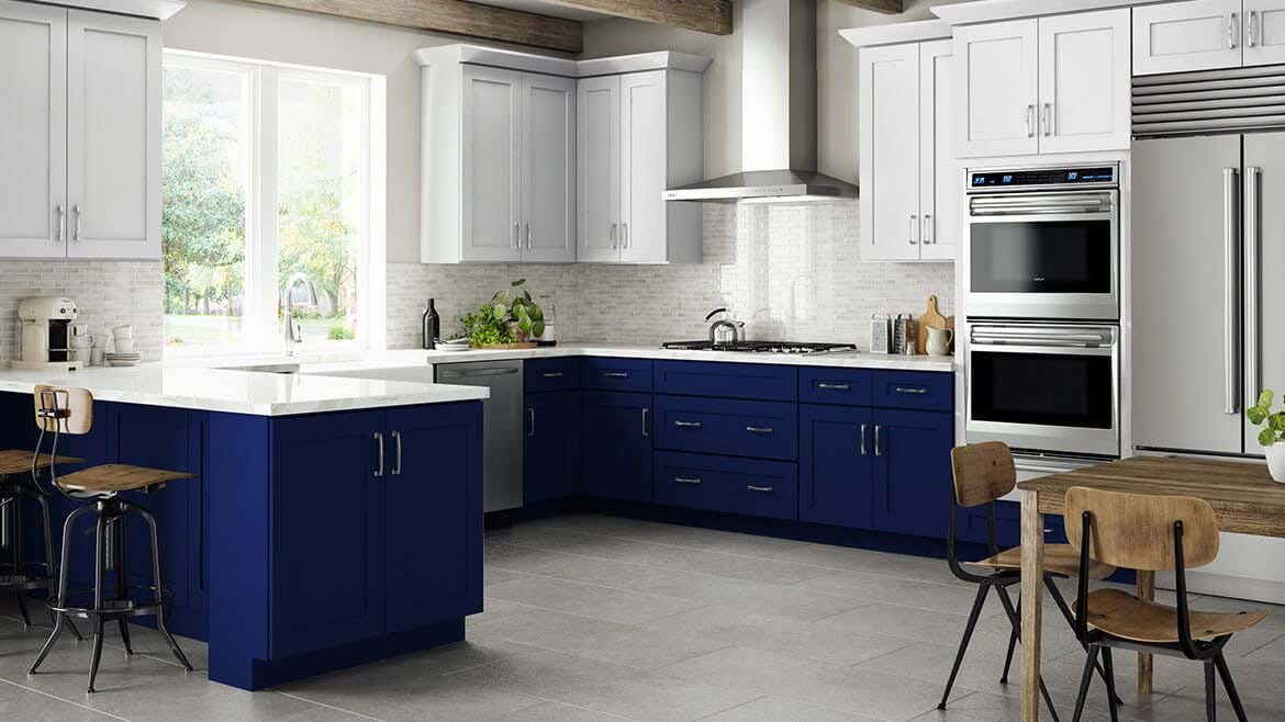 Navy Blue Shaker kitchen